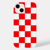 赤い白のチェッ市松模様にクパターン Case-Mate iPhoneケース (裏面)