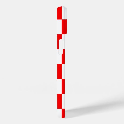 赤い白のチェッ市松模様にクパターン Case-Mate iPhoneケース (裏面 / 右)