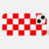 赤い白のチェッ市松模様にクパターン Case-Mate iPhoneケース (裏面 (横))