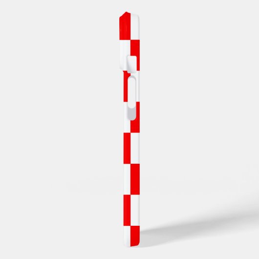 赤い白のチェッ市松模様にクパターン Case-Mate iPhoneケース (裏面 / 左)