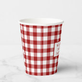 赤い白のバッファローあなたの名前を確認ファミリーピクニック 紙コップ (右)