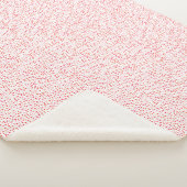 赤い白のパターンハートバレンタインデー シェルパブランケット (3/4)