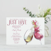 赤い白のワインファンシーは愛の結婚のみ 招待状 (スタンド正面)