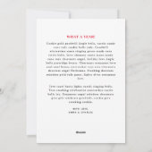 赤い白のヴィンテージスタイル8写真の暖かい願い シーズンカード (裏面)