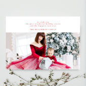 赤い白の単にクリスマスのミニマル写真をエレガント撮った写真 シーズンカード