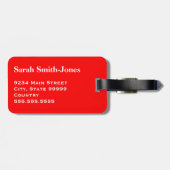 赤い白の壊れやすい取っ気にてありがとう ラゲッジタグ (裏面横)