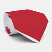 赤い白の対角線のストライプパターン ネクタイ (ロール)