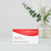 赤い白の曲線、プロフェッショナル名刺 名刺 (スタンド正面)