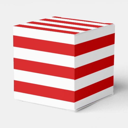 赤い白の横書き名門私立校風ののストライプ名 フェイバーボックス (裏面サイド)