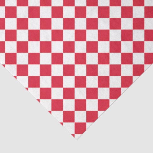 赤い白の水玉模様チェッカーボードデザイナー 薄葉紙 (詳細)