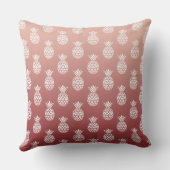 赤い白の熱帯性パイナップル クッション (裏面)