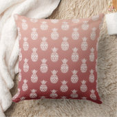 赤い白の熱帯性パイナップル クッション (ブランケット)