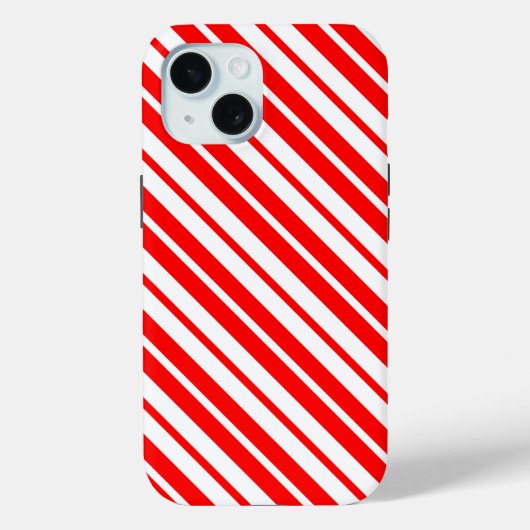 赤い白の縦のパターストライプンデザイン Case-Mate iPhoneケース (裏面)