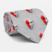 赤い白の顔 ネクタイ (ロール)