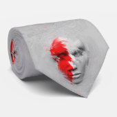 赤い白の顔 ネクタイ (ロール)