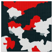 赤い白の黒い抽象芸術パターン ファブリック (クローズアップ)