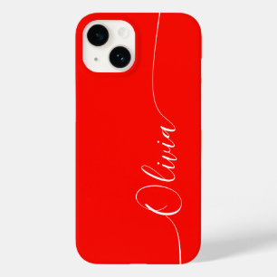 赤い白エレガント書のスクリプト名 Case-Mate iPhone 14ケース