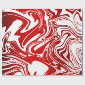 赤い白キャンディーケーンクリスマスクリスマスギフトラップ ラッピングペーパー (フラット)