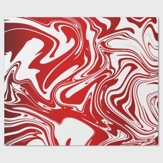 赤い白キャンディーケーンクリスマスクリスマスギフトラップ ラッピングペーパー (フラット)