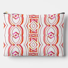 赤い白クラシックトレンディーメイクアップアクセサリーポーチ