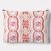 赤い白クラシックトレンディーメイクアップアクセサリーポーチ アクセサリーポーチ (裏面)