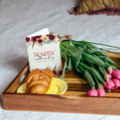 赤い白フローラハッピー母の日グリーティングカード