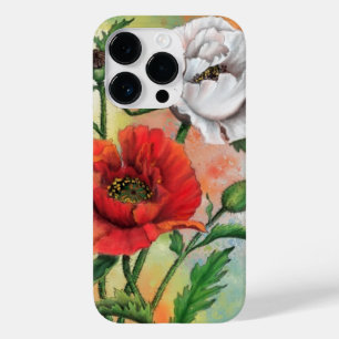 赤い白ポピーiPhoneケース花絵画- s Case-Mate iPhone 14 Proケース