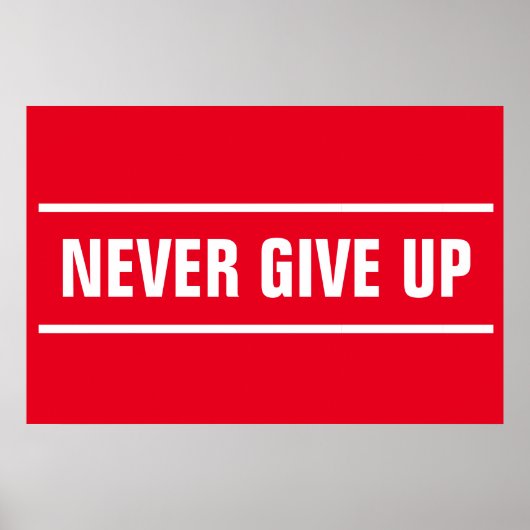 赤い白与えは上にやる気を起こさせる感動的ない ポスター (正面)