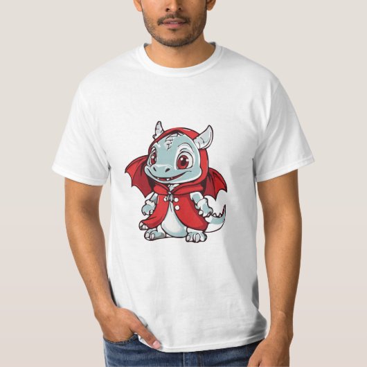 赤い白変種ドラゴン Tシャツ (正面)