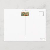 赤い白熱［赤熱］光を放つケシ畑 ポストカード (裏面)