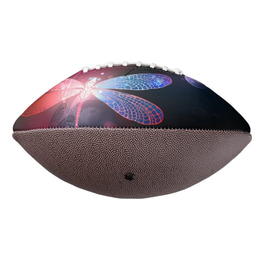 赤い白熱［赤熱］光を放つトンボ アメリカンフットボール (回転270)