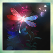 赤い白熱［赤熱］光を放つトンボ ウィンドウサイン (シート3)