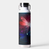 赤い白熱［赤熱］光を放つトンボ ウォーターボトル (正面)