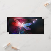 赤い白熱［赤熱］光を放つトンボ カード (正面/裏面インサイチュ)