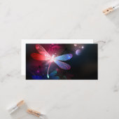 赤い白熱［赤熱］光を放つトンボ カード (正面/裏面インサイチュ)