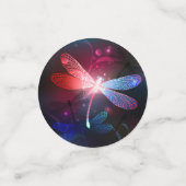 赤い白熱［赤熱］光を放つトンボ コンフェッティ (スモール正面)