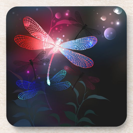 赤い白熱［赤熱］光を放つトンボ コースター (正面)