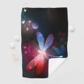 赤い白熱［赤熱］光を放つトンボ ゴルフタオル (インサイチュ)