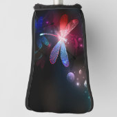 赤い白熱［赤熱］光を放つトンボ ゴルフヘッドカバー (回転90)