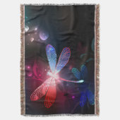 赤い白熱［赤熱］光を放つトンボ スローブランケット (正面縦)