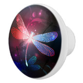 赤い白熱［赤熱］光を放つトンボ セラミックノブ (右)