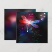 赤い白熱［赤熱］光を放つトンボ セーブザデート (正面/裏面)