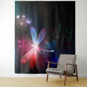 赤い白熱［赤熱］光を放つトンボ タペストリー (インサイチュ)