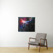 赤い白熱［赤熱］光を放つトンボ タペストリー (インサイチュ(横))