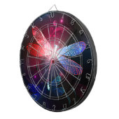 赤い白熱［赤熱］光を放つトンボ ダーツボード (正面右)