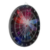 赤い白熱［赤熱］光を放つトンボ ダーツボード (正面左)