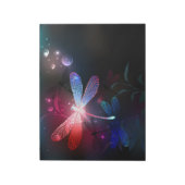 赤い白熱［赤熱］光を放つトンボ ノートパッド (回転)