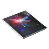 赤い白熱［赤熱］光を放つトンボ ノートパッド (アングル)