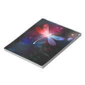 赤い白熱［赤熱］光を放つトンボ ノートパッド (回転)