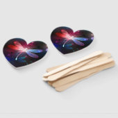 赤い白熱［赤熱］光を放つトンボ ハンドファン (組立なし)